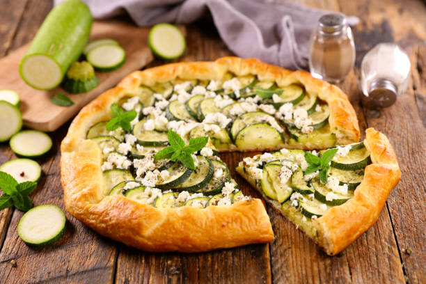istock zucchini tart with feta cheese and mint leaf 1324862933