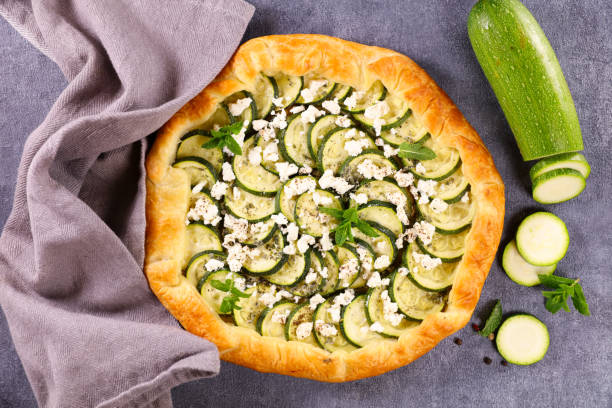 istock zucchini tart with feta cheese and mint leaf 1324862939
