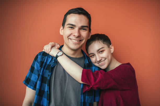 istock Teenage couple's portrait 1324865150