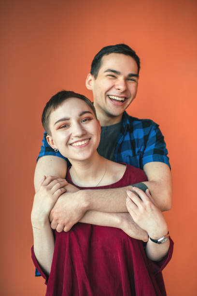istock Teenage couple's portrait 1324865152