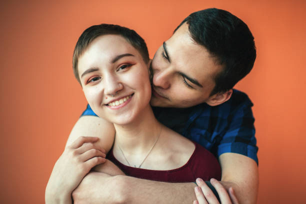 istock Teenage couple's portrait 1324865226