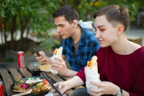 istock Young couple in a cafe 1324865698