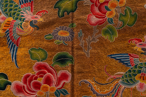 Ancient China Traditional Embroidery Pattern Background