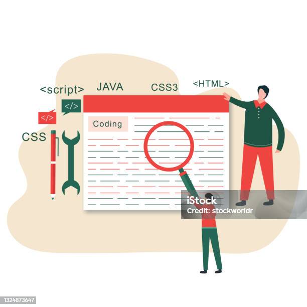 Computer Testing Images Graphic Programmers Testing Applications Stock Illustration Stock Illustration ...