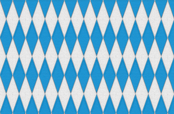 Bavarian blue white flagg background embroidery Bavarian blue white flagg background embroidery. bavarian flag stock pictures, royalty-free photos & images