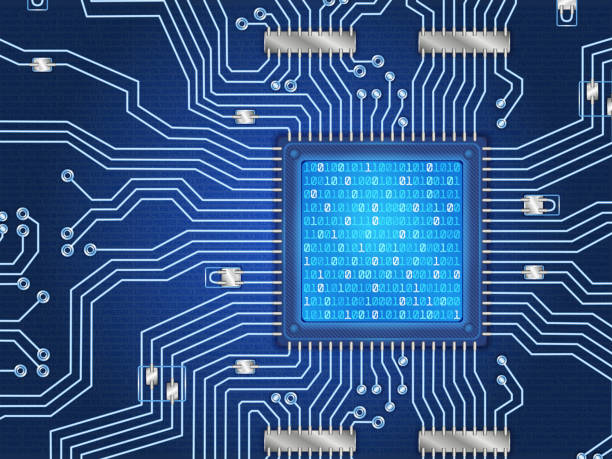 illustrations, cliparts, dessins animés et icônes de technologie de processeur d’ordinateur - circuit board abstract boarding technology