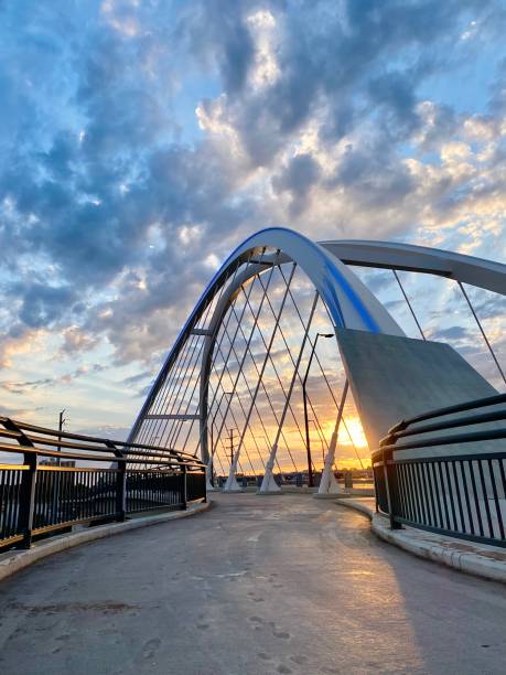 istock Northeast Minneapolis Riverfront and Lowry Bridge at Sunset 1324884348