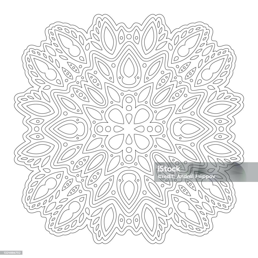 Line Drawing Pattern Coloring Line Art For Coloring Book With Isolated Pattern Stock Illustration ...
