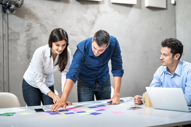 istock Coworkers doing a meeting at the office 1324887187