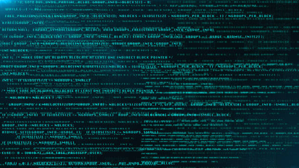 Hacker Code Network Security Data Information Random Command Programing Development Illustration Background Hacker Code Network Security Data Information Random Command Programing Development Illustration Background programing monitor stock pictures, royalty-free photos & images