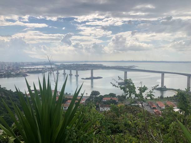 istock Beautiful bridge dividing the city 1324893857