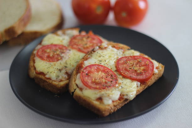istock Pizza toast with home baked bread loaf 1324895033