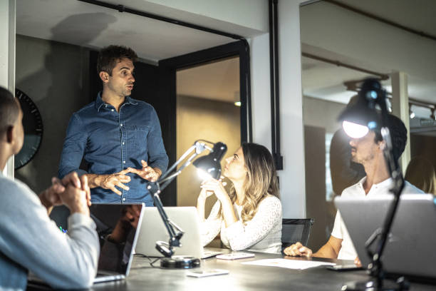 istock Coworkers doing an informal meeting at the office 1324896368