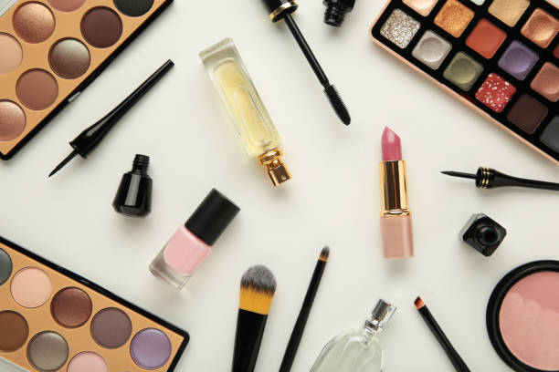 istock Set of decorative cosmetics on white background. 1324899410