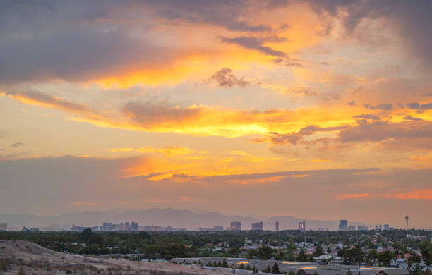 istock Las Vegas skyline at dusk 1324899637