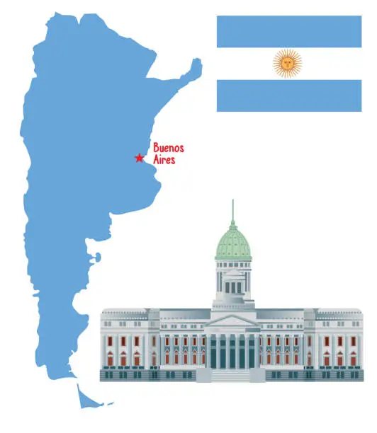 Vector illustration of Argentine National Congress