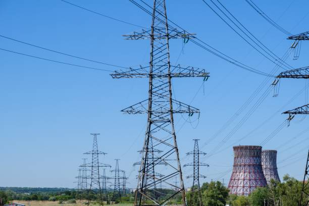 istock Cable supply electricity industry pylon. electric power 1324905311