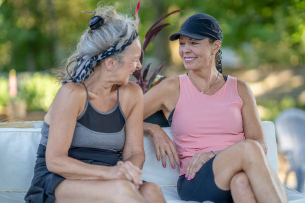 istock Catching up with a friend outdoors 1324905507