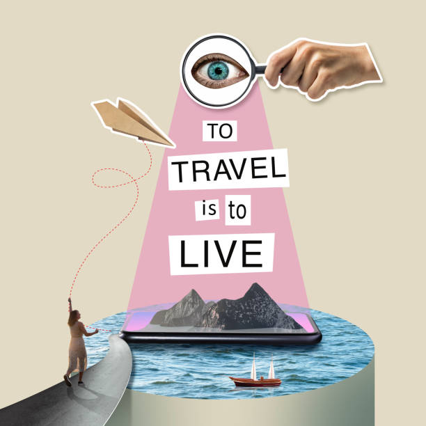 Creative collage on the theme of travel.