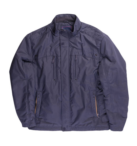 istock Men's    jacket in a hood isolated on a white background. Windbreaker jacket 1324906518