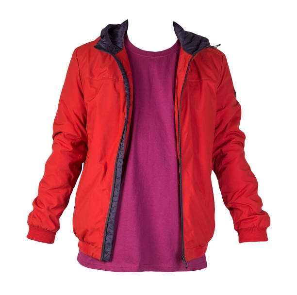 istock zipped jacket and t-shirt isolated on a white background. Casual style 1324906521
