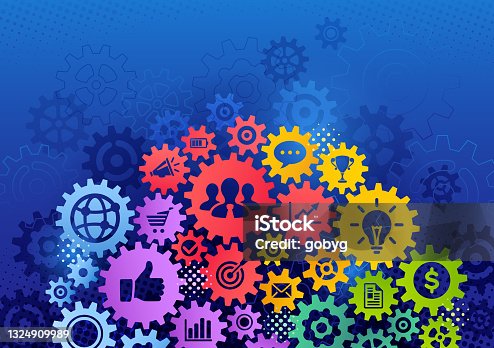 istock Colorful Gears Business Concept 1324909989
