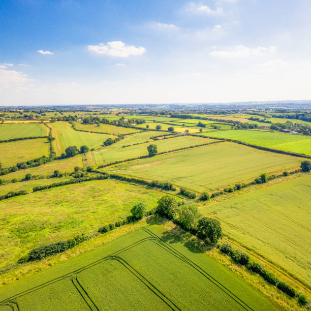 Traditional rural England - Aerial horizon