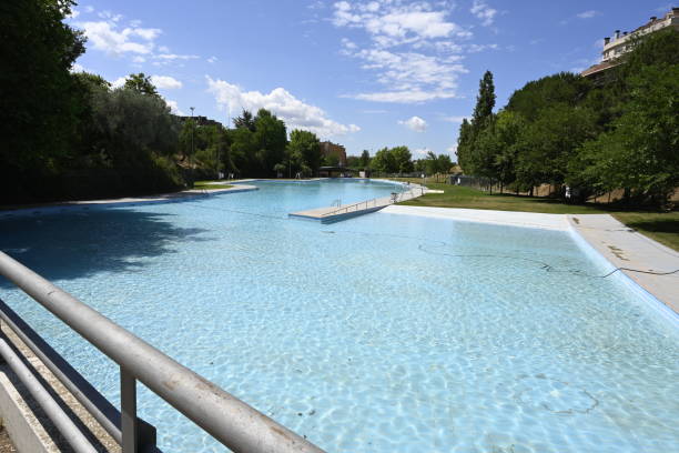 istock swimming pools in the Vallparadis park 1324913754