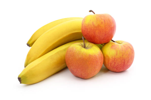 istock Ripe apples and bananas. 1324921458