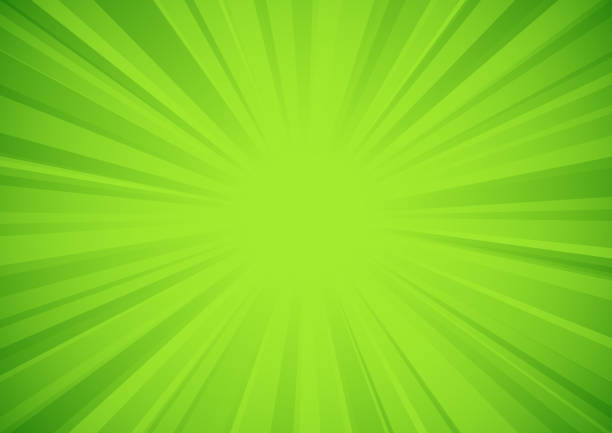 Green star burst background Green shining rays of light textured surface background vector illustration light green background stock illustrations
