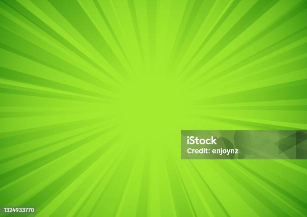 Green Star Burst Background Stock Illustration - Download Image Now - Backgrounds, Comic Book, Green Background