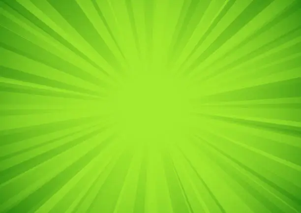 Vector illustration of Green star burst background