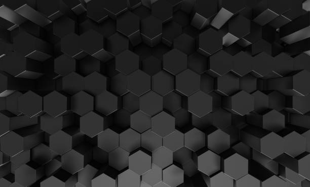 istock Abstract 3D Dark hexagon wallpaper or background 1324935059