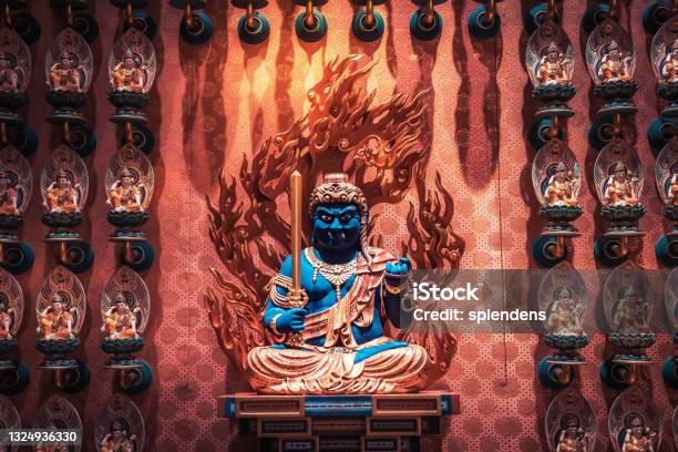Acala Deity In Buddha Tooth Relic Temple In Singapore Stock Photo - Download Image Now