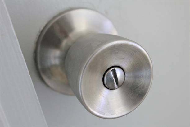 istock Metal Door Knob with lock 1324939035