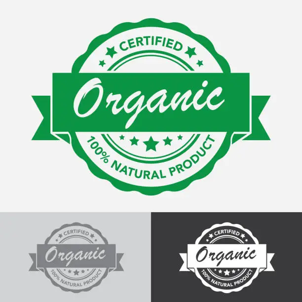 Vector illustration of Organic product badge