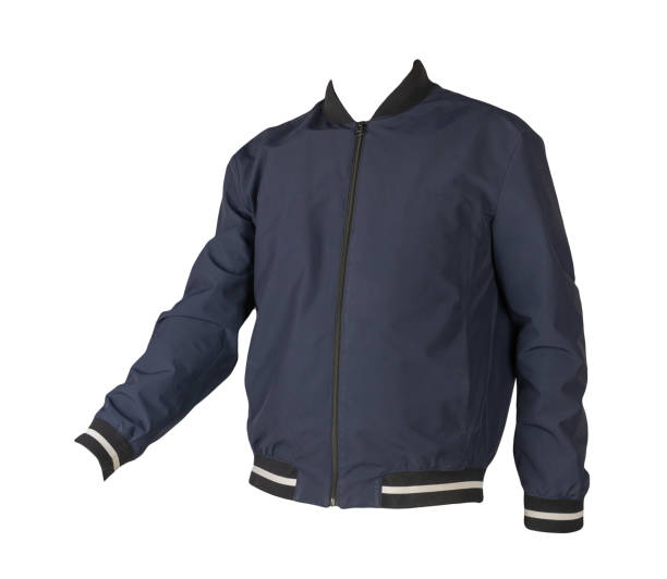istock mens bomber jacket isolated on white background. fashionable clothes 1324952525
