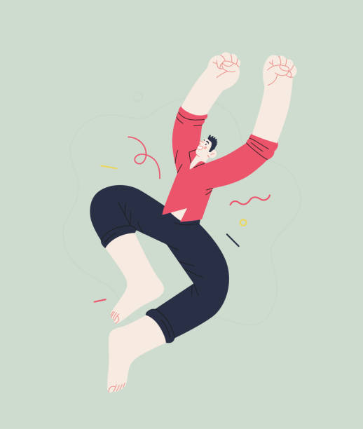 istock Happiness - happy people jumping in the air cheerfully 1324954058