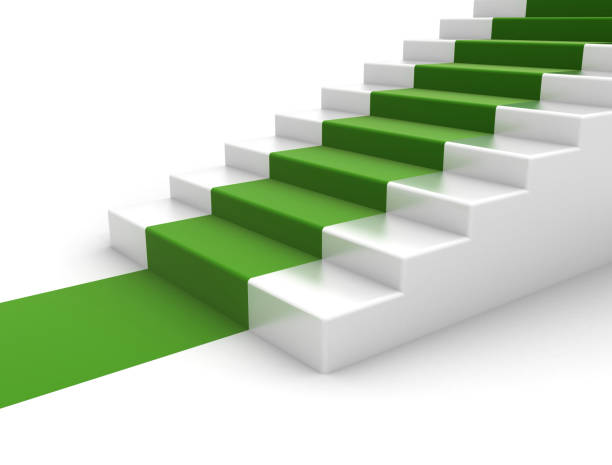 Green Stairway Carpet
