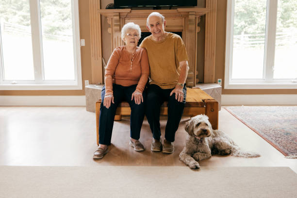 istock Senior couple sitting in the nursing home 1324963217