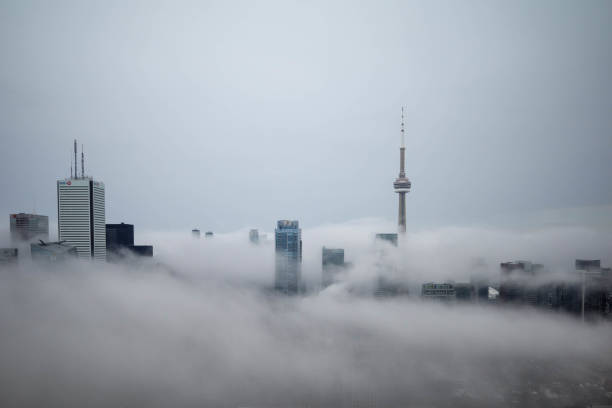 Cloudy City of Toronto stock photo
