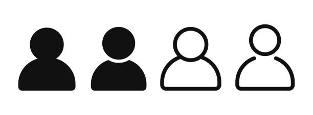 ilustrações de stock, clip art, desenhos animados e ícones de set of member profile avatar icons. user sign vector design. - people director editorial computer icon