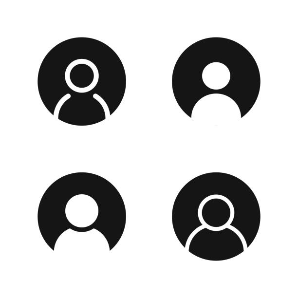 ilustrações de stock, clip art, desenhos animados e ícones de set of circle flat user icons vector design. member profile avatar sign. - people director editorial computer icon