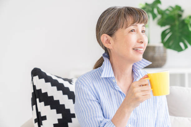 istock senior age woman who drink coffee 1324969815