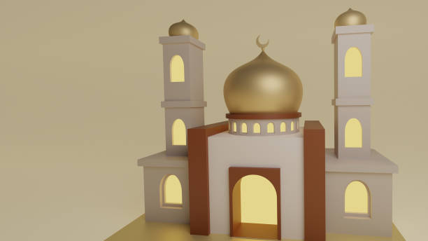 istock mosque 3D illustration simple and minimalist 1324977383