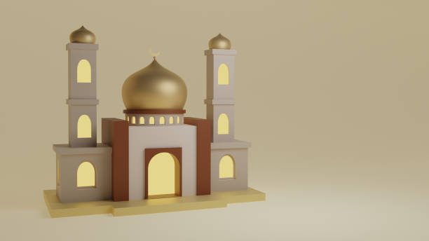 istock mosque 3D illustration simple and minimalist 1324977455