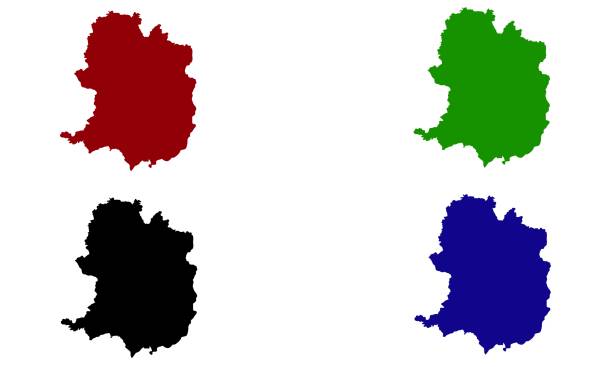 silhouette map of the city of Bielefeld in Germany silhouette map of the city of Bielefeld in Germany on white background leverkusen stock illustrations