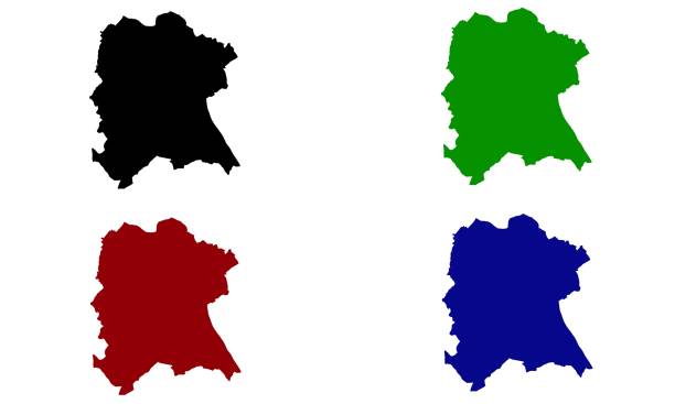 silhouette map of the city of Bonn in Germany silhouette map of the city of Bonn in Germany on white background leverkusen stock illustrations
