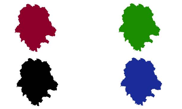 Munster city map silhouette in Germany Munster city map silhouette in Germany on white background leverkusen stock illustrations