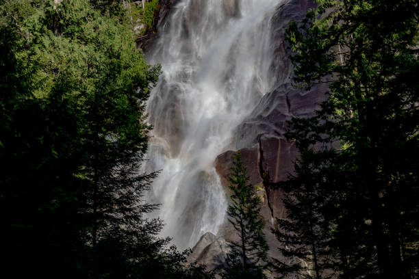 istock waterfall closeup in the forest 1324986618